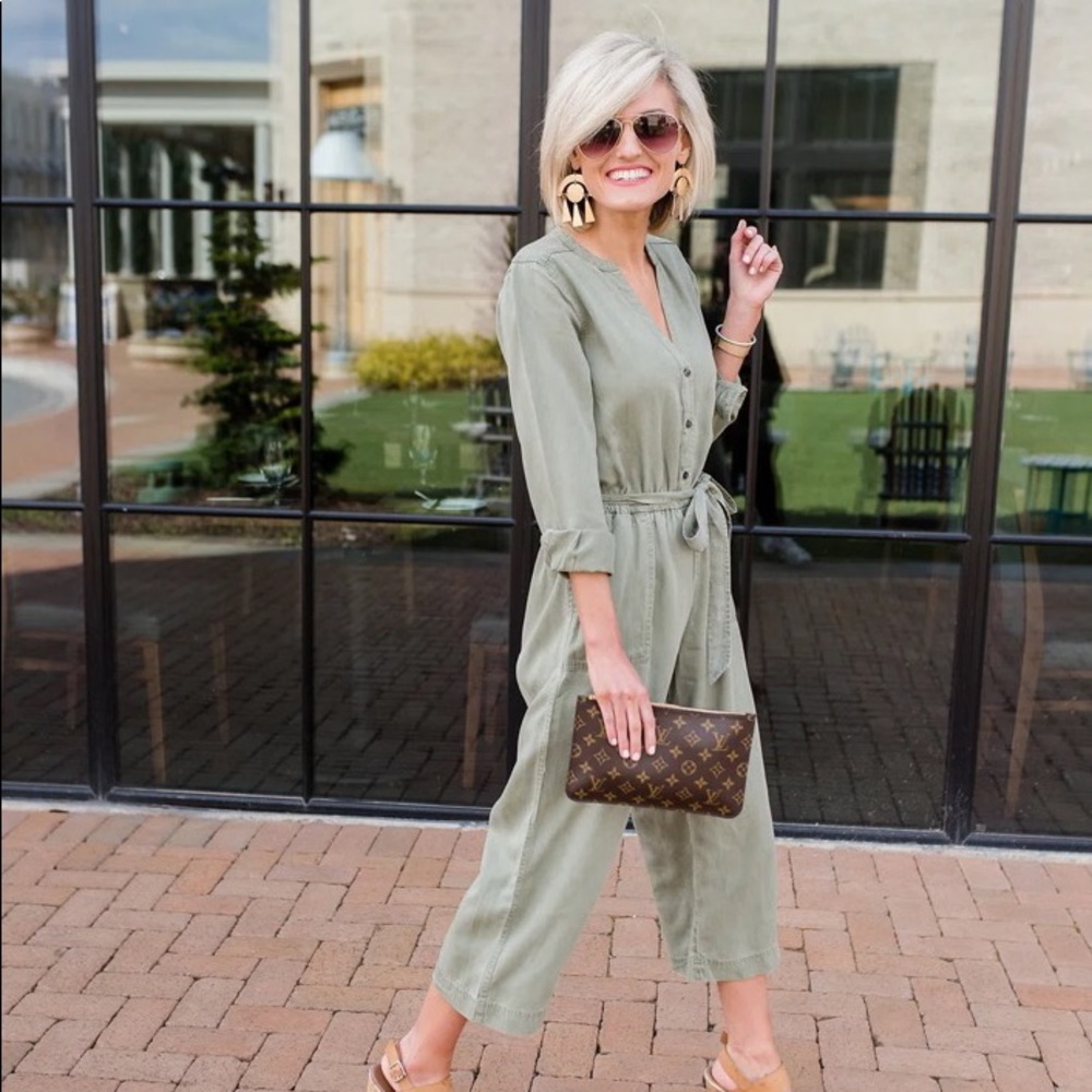 Green Belted Jumpsuit